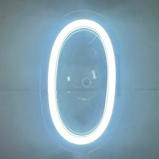 Vela de Neón flex "0" para pastel de cumpleaños variedad de colores - Lumina Ideas