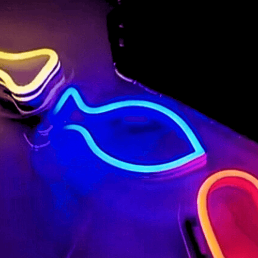 Vela Neón Flex para gato "pez" - pastel de celebración michis variedad de colores - Lumina Ideas