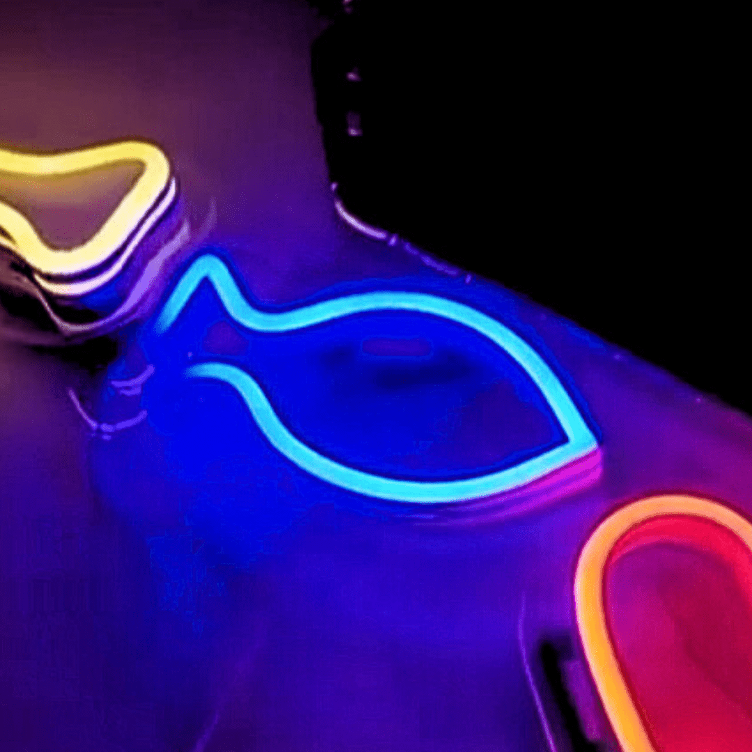 Vela Neón Flex Pez Premium iluminada variedad de colores michis Lumina Ideas