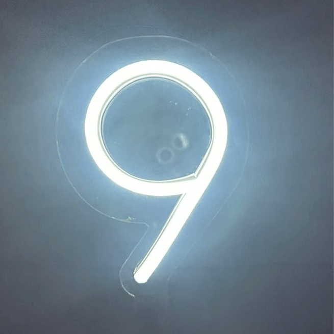 Vela Neón Flex “9” para pastel de cumpleaños variedad de colores - Lumina Ideas