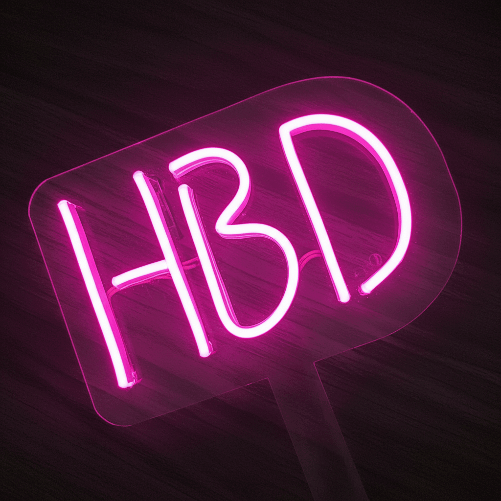 Vela Neón Flex "HBD" Premium - Edición Exclusiva Inalámbrica - Lumina Ideas