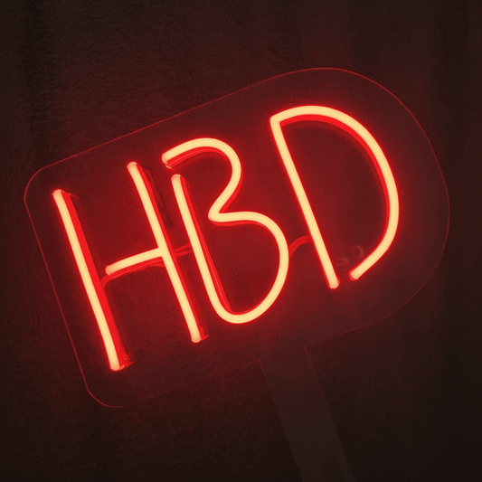 Vela Neón Flex "HBD" Premium - Edición Exclusiva Inalámbrica - Lumina Ideas